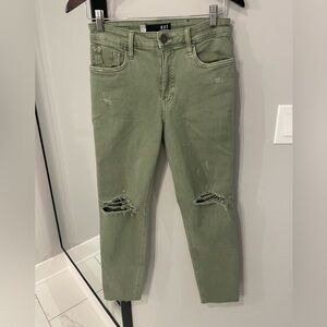 KUT from the Kloth Jeans Women's Size 2 Green Rachael 25 Inseam high rise